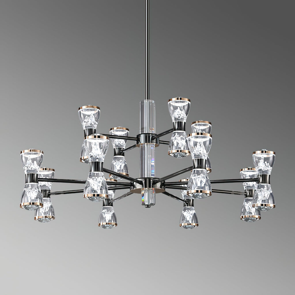Orvelion Lustre de Luxe Postmoderne en Acrylique et Métal LED en Forme de Nid d'Abeille - Neutralighting