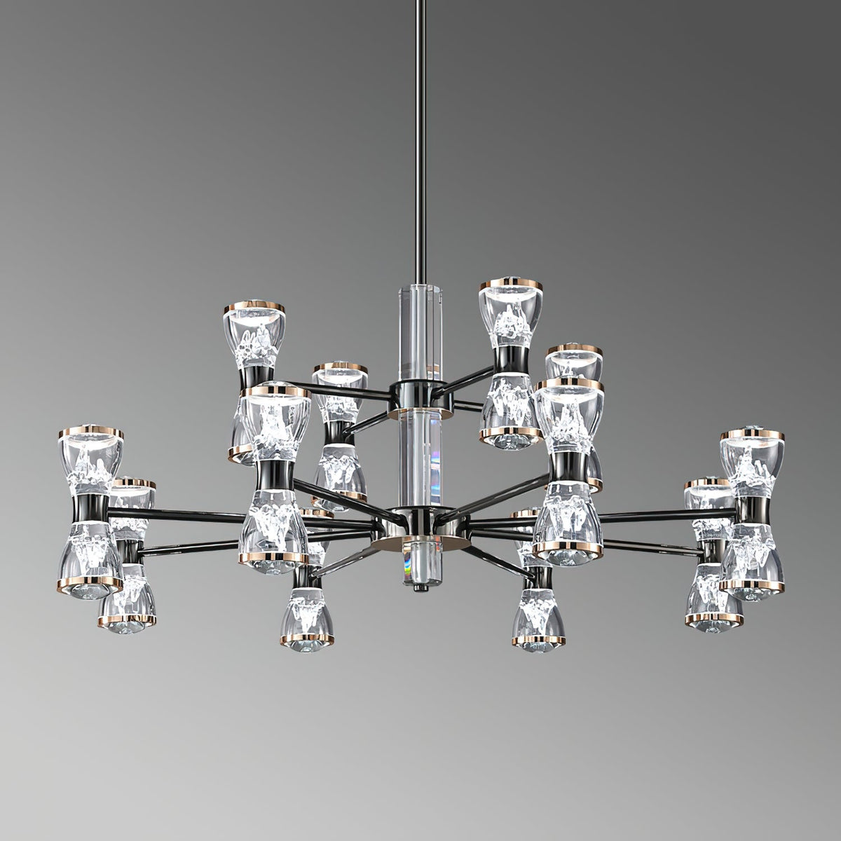 Orvelion Lustre de Luxe Postmoderne en Acrylique et Métal LED en Forme de Nid d'Abeille - Neutralighting