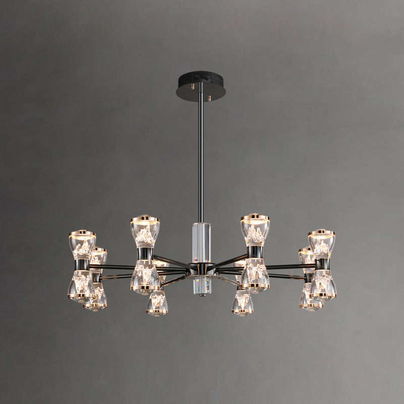 Orvelion Lustre de Luxe Postmoderne en Acrylique et Métal LED en Forme de Nid d'Abeille - Neutralighting