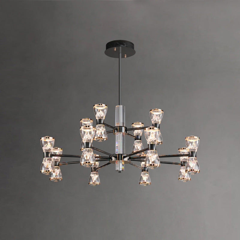 Orvelion Lustre de Luxe Postmoderne en Acrylique et Métal LED en Forme de Nid d'Abeille - Neutralighting
