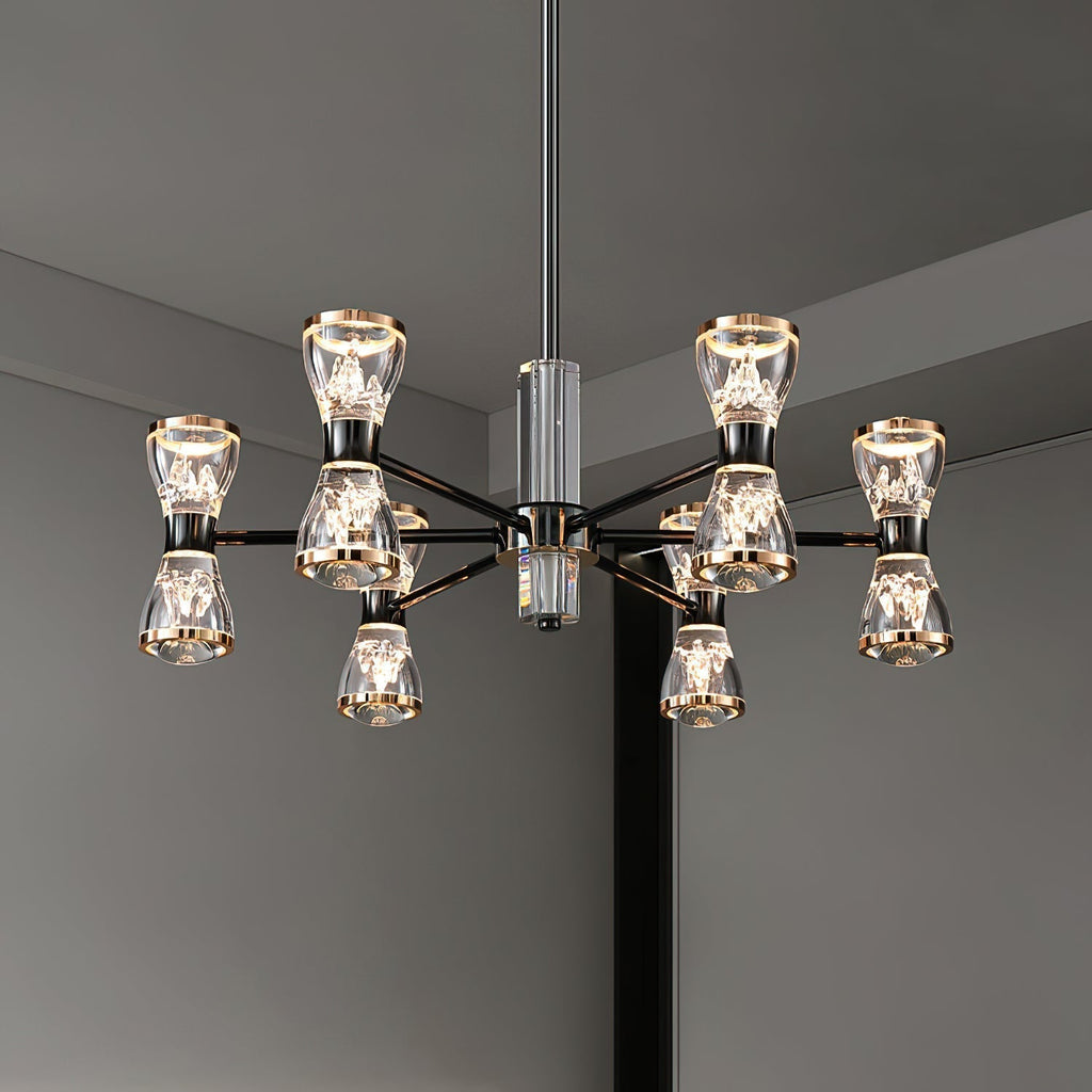 Orvelion Lustre de Luxe Postmoderne en Acrylique et Métal LED en Forme de Nid d'Abeille - Neutralighting