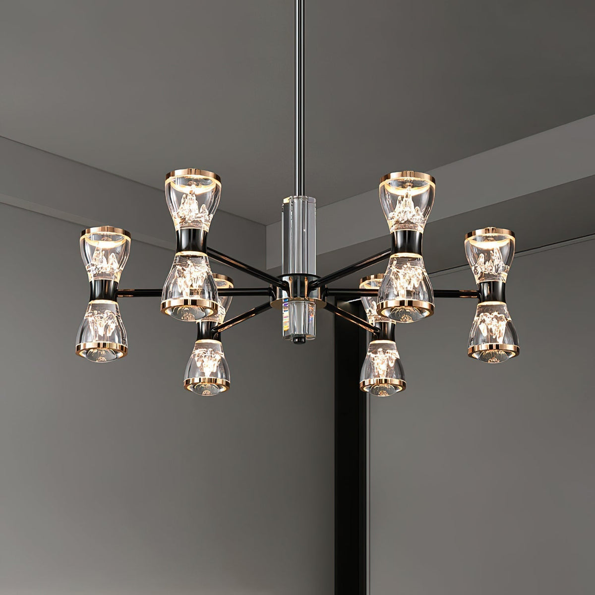Orvelion Lustre de Luxe Postmoderne en Acrylique et Métal LED en Forme de Nid d'Abeille - Neutralighting