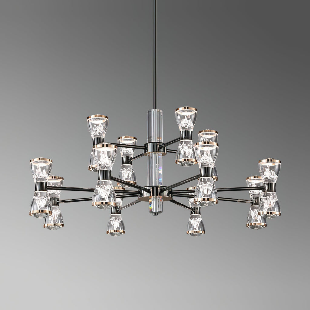 Orvelion Lustre de Luxe Postmoderne en Acrylique et Métal LED en Forme de Nid d'Abeille - Neutralighting