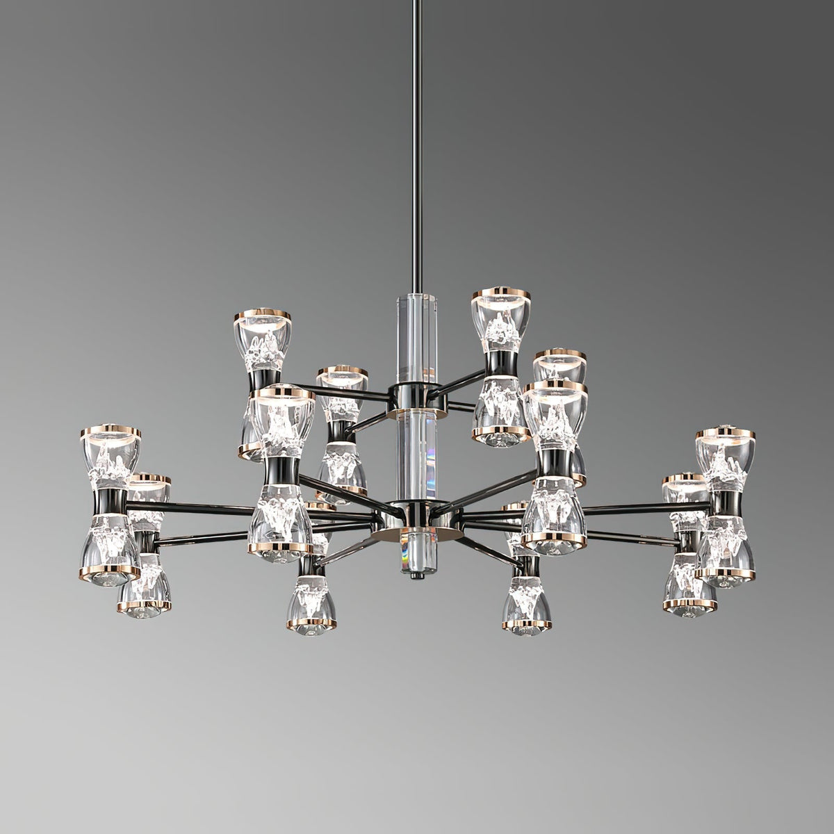Orvelion Lustre de Luxe Postmoderne en Acrylique et Métal LED en Forme de Nid d'Abeille - Neutralighting