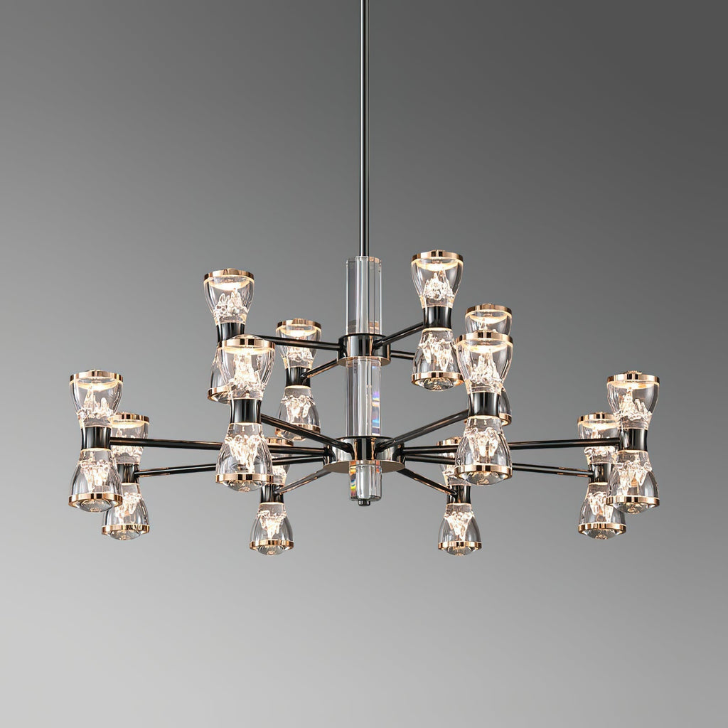 Orvelion Lustre de Luxe Postmoderne en Acrylique et Métal LED en Forme de Nid d'Abeille - Neutralighting