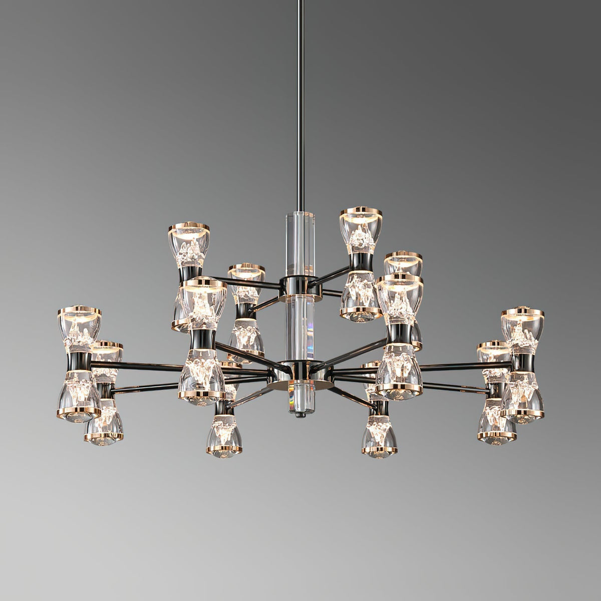 Orvelion Lustre de Luxe Postmoderne en Acrylique et Métal LED en Forme de Nid d'Abeille - Neutralighting