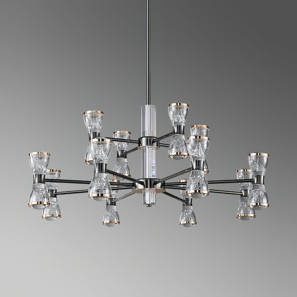 Orvelion Lustre de Luxe Postmoderne en Acrylique et Métal LED en Forme de Nid d'Abeille - Neutralighting