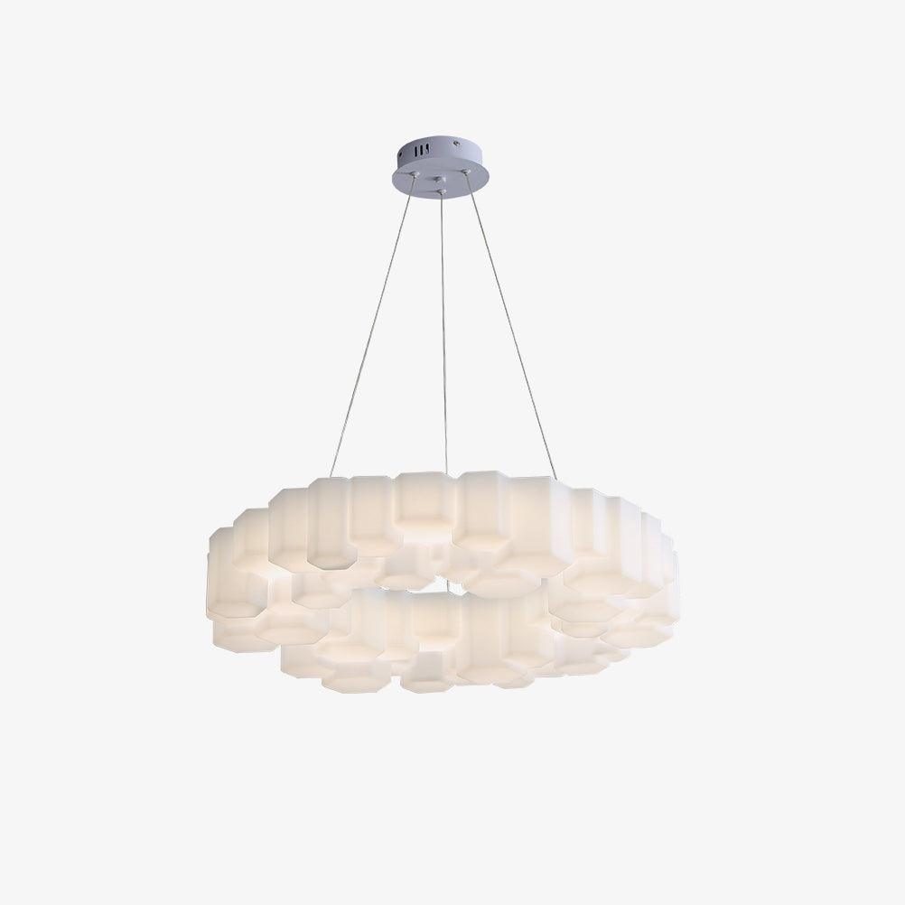 Lustra Chandelier Rayon de Miel Polycarbonate Blanc Brillant - Neutralighting