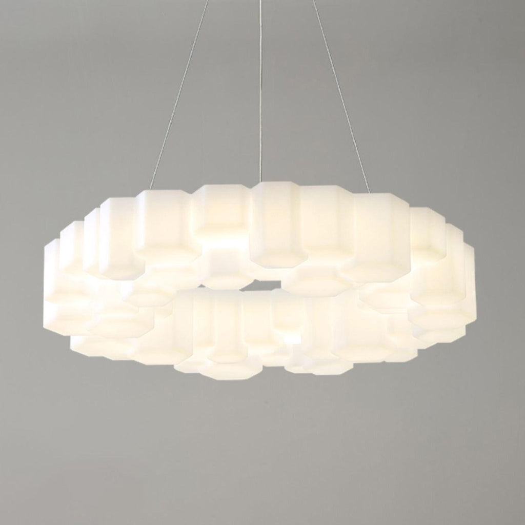 Lustra Chandelier Rayon de Miel Polycarbonate Blanc Brillant - Neutralighting