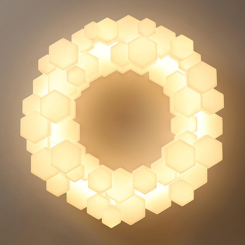 Lustra Chandelier Rayon de Miel Polycarbonate Blanc Brillant - Neutralighting