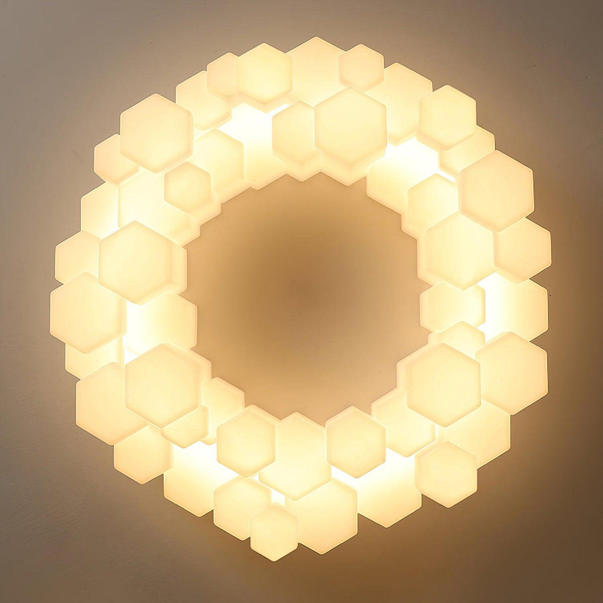 Lustra Chandelier Rayon de Miel Polycarbonate Blanc Brillant - Neutralighting