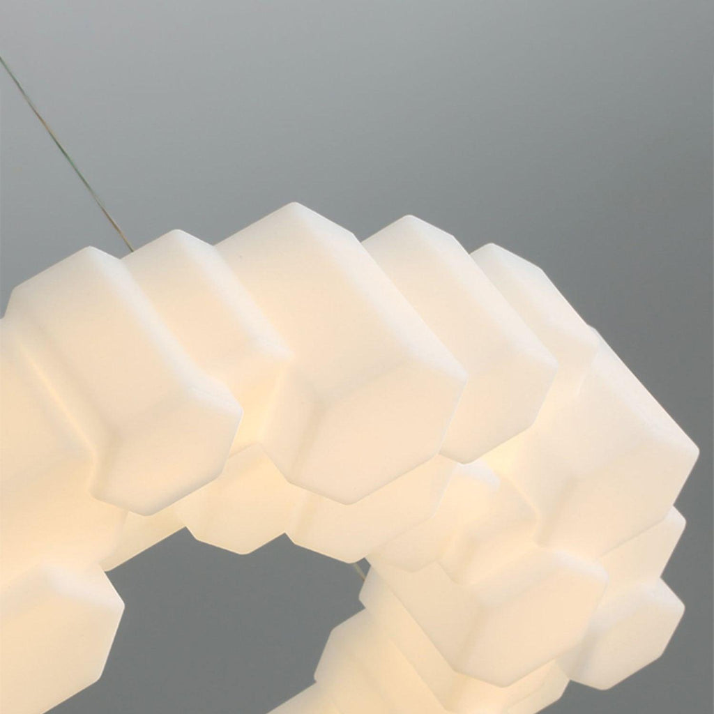 Lustra Chandelier Rayon de Miel Polycarbonate Blanc Brillant - Neutralighting
