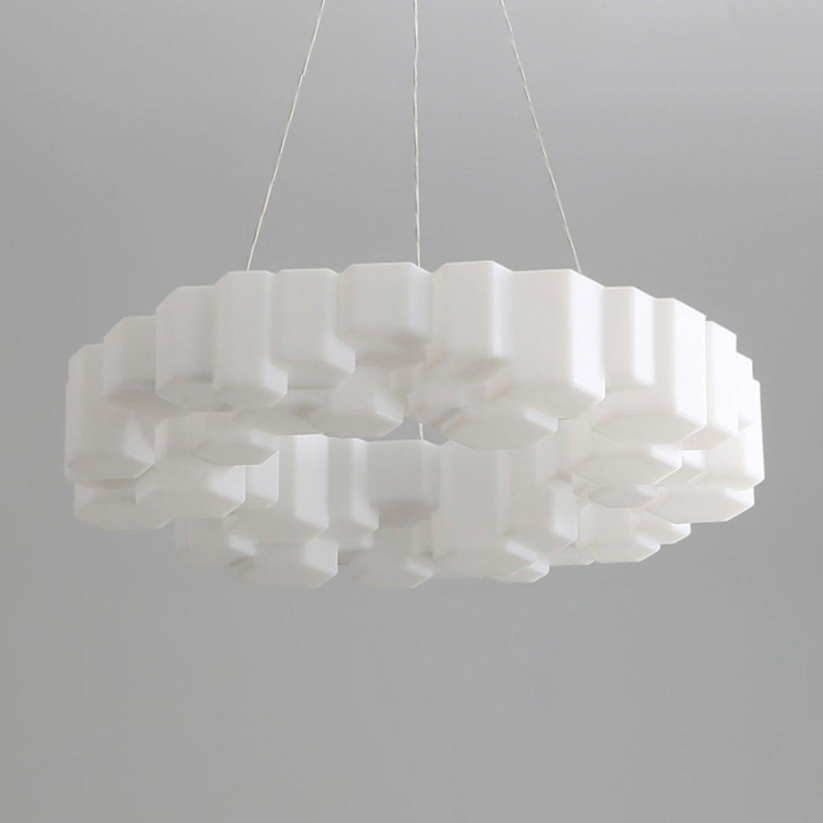 Lustra Chandelier Rayon de Miel Polycarbonate Blanc Brillant - Neutralighting
