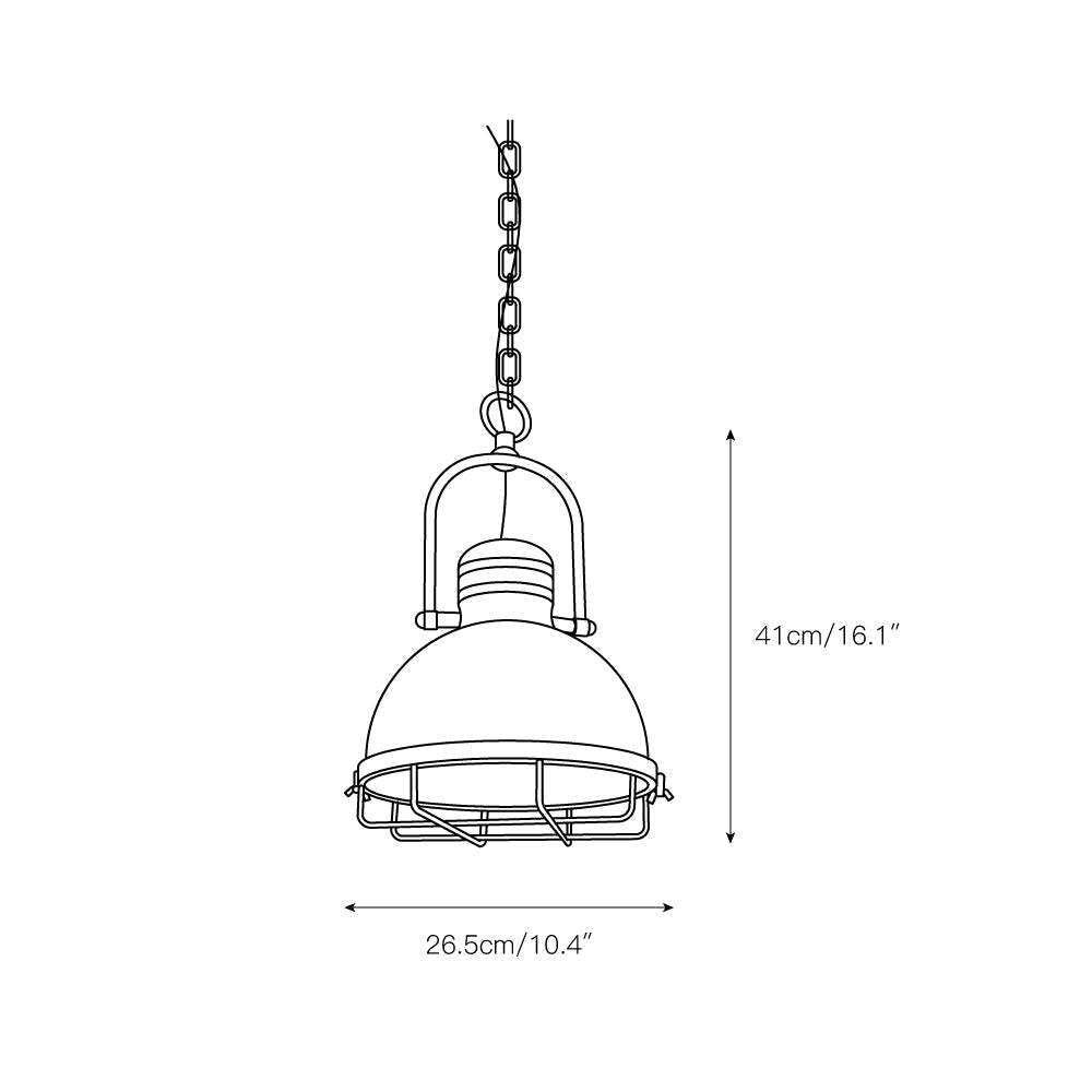 Hopedale Lampe Pendentive Métal Vert Antique Industriel Vintage - Neutralighting