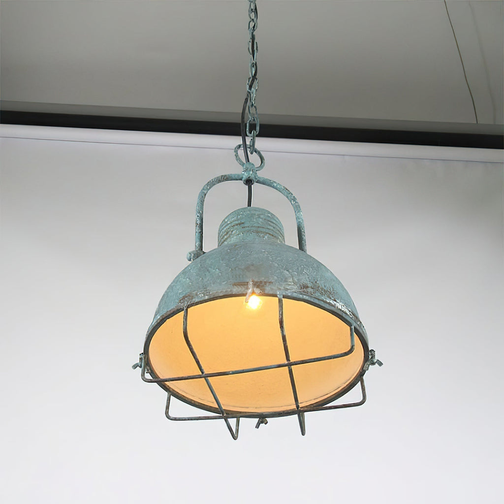 Hopedale Lampe Pendentive Métal Vert Antique Industriel Vintage - Neutralighting