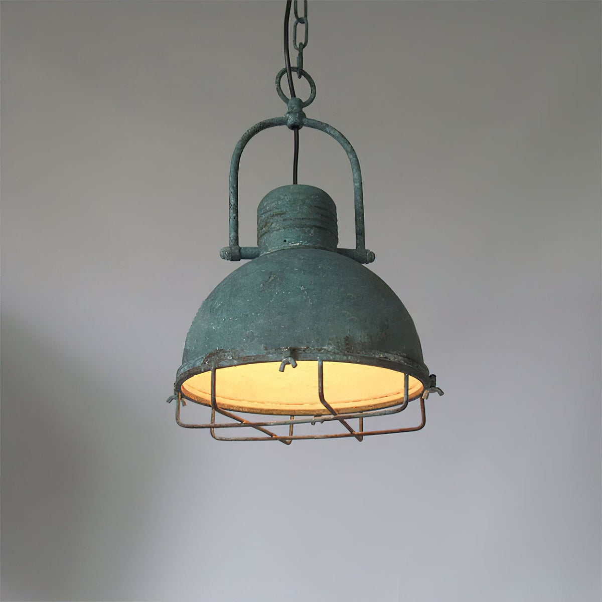 Hopedale Lampe Pendentive Métal Vert Antique Industriel Vintage - Neutralighting