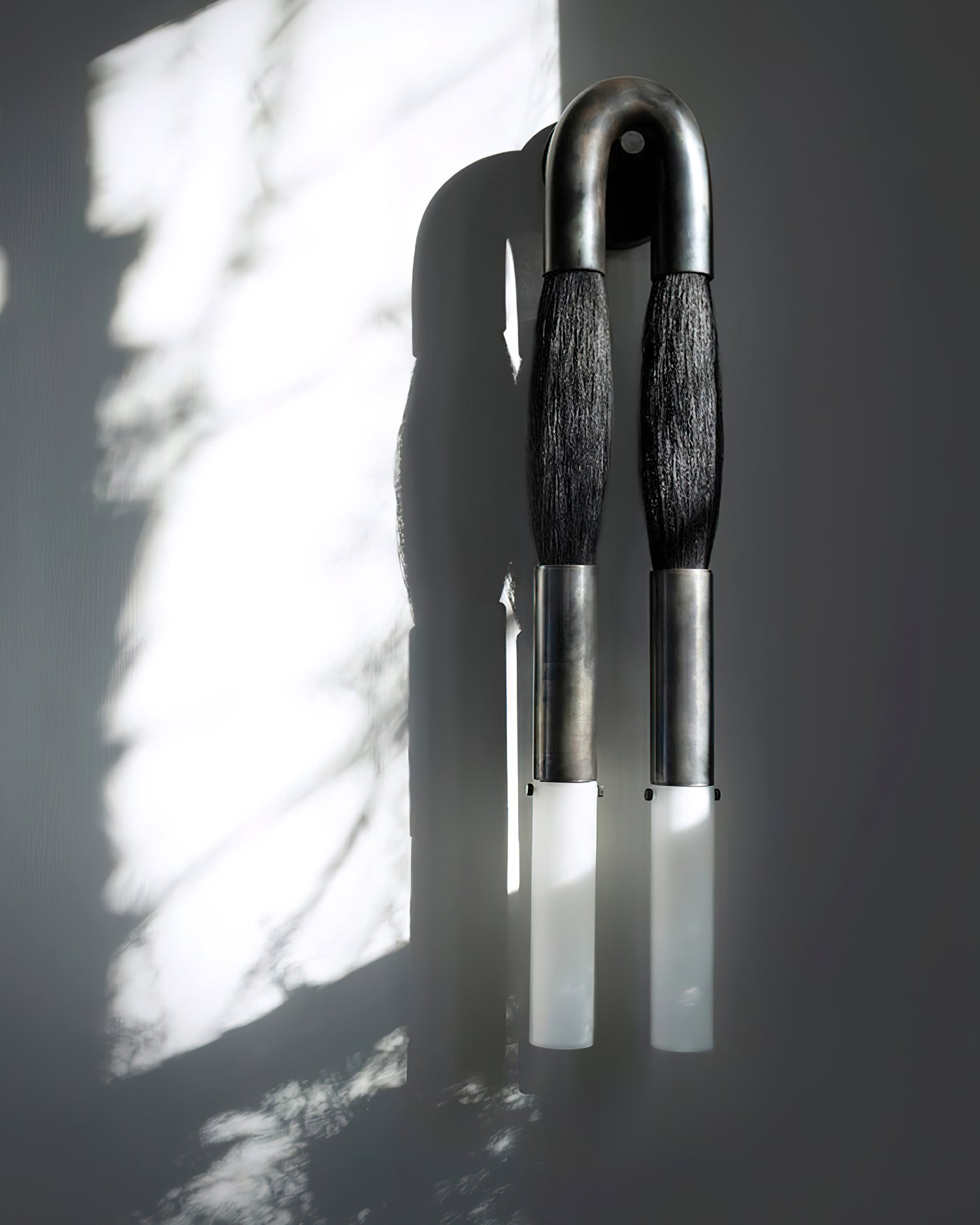 Lustra Applique Murale Verre Crin de Cheval Laiton - Neutralighting