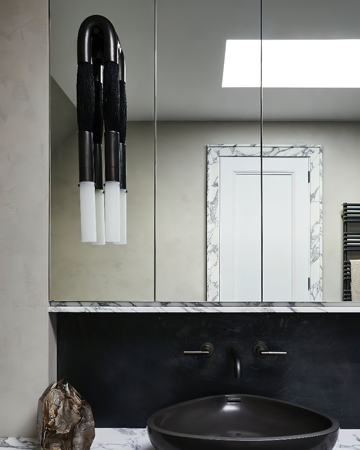 Lustra Applique Murale Verre Crin de Cheval Laiton - Neutralighting