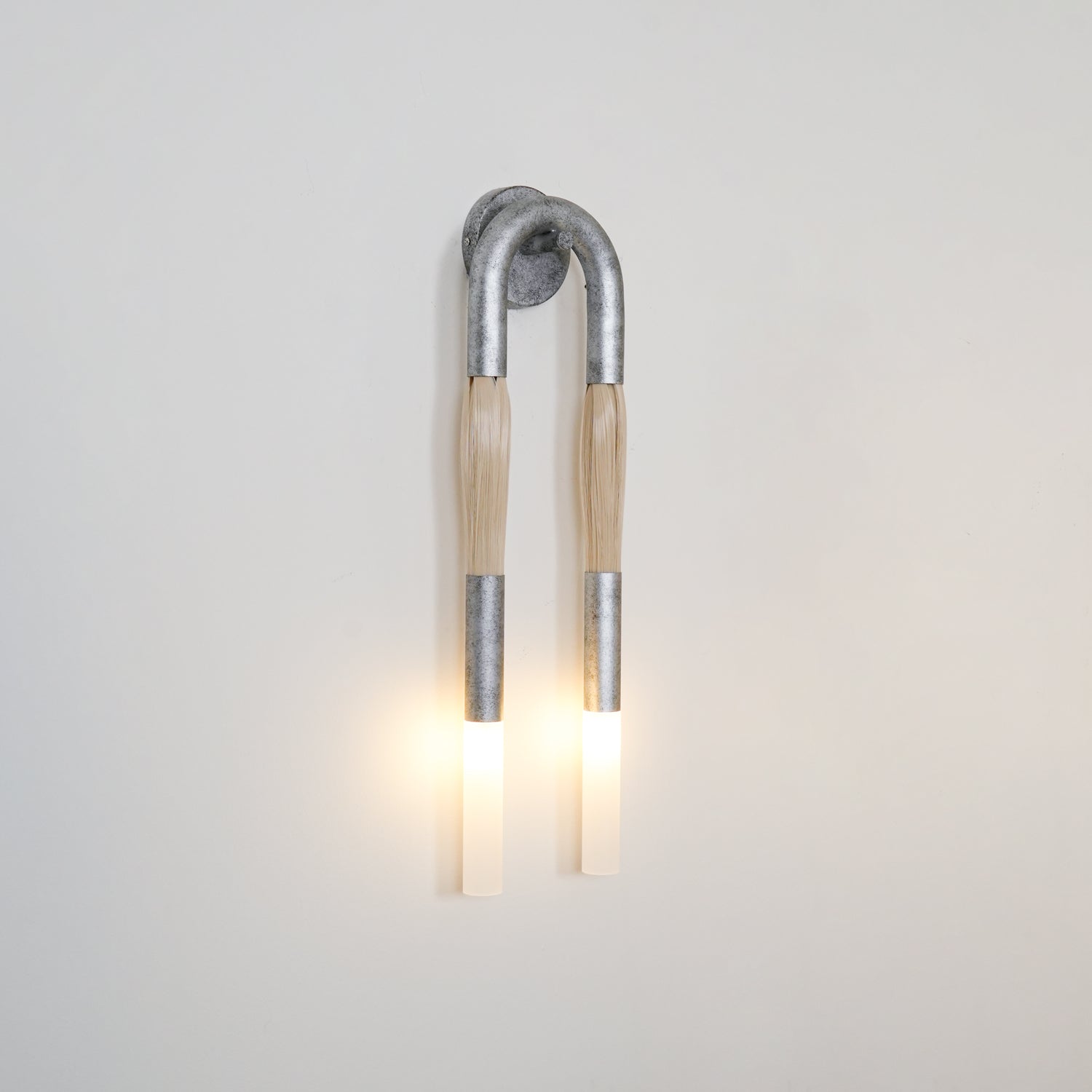 Lustra Applique Murale Verre Crin de Cheval Laiton - Neutralighting