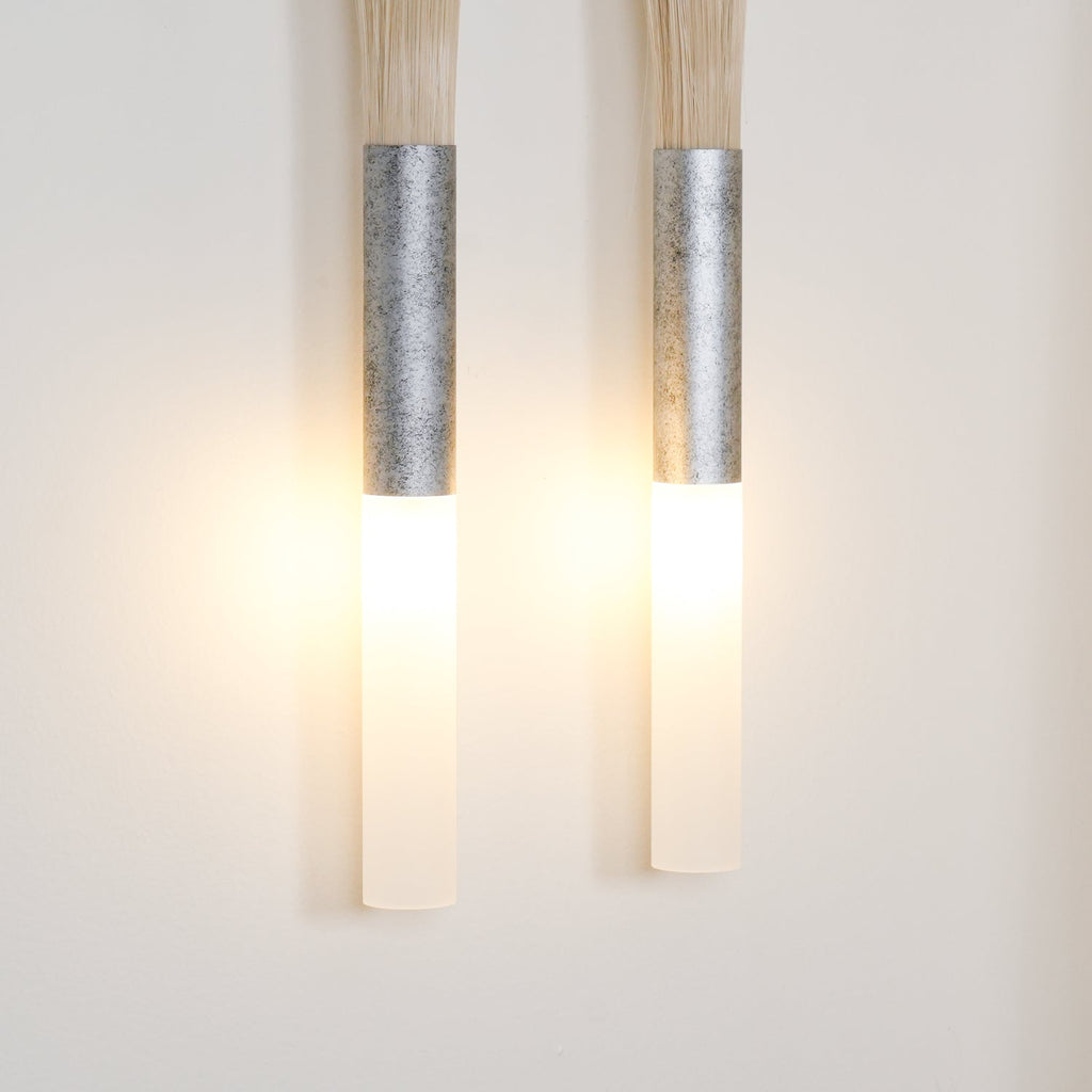 Lustra Applique Murale Verre Crin de Cheval Laiton - Neutralighting