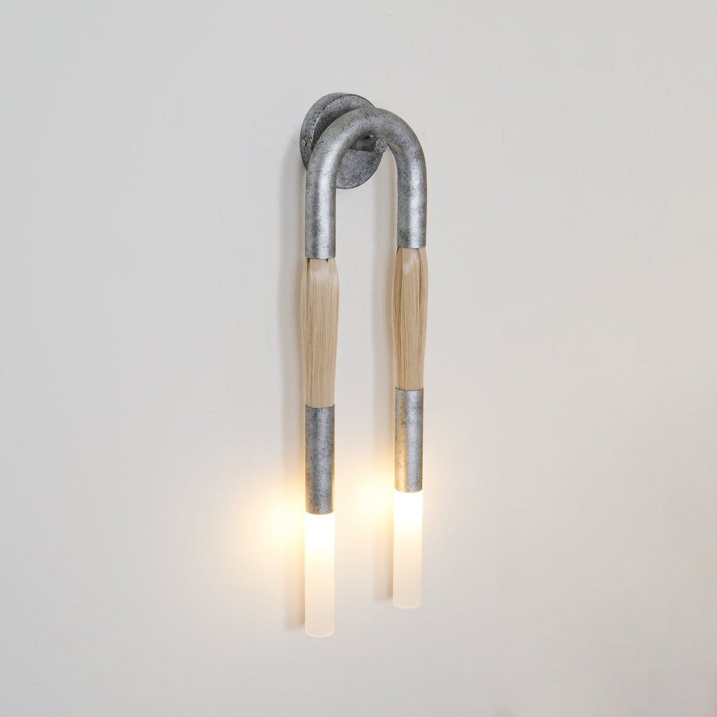 Lustra Applique Murale Verre Crin de Cheval Laiton - Neutralighting