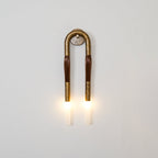 Lustra Applique Murale Verre Crin de Cheval Laiton - Neutralighting