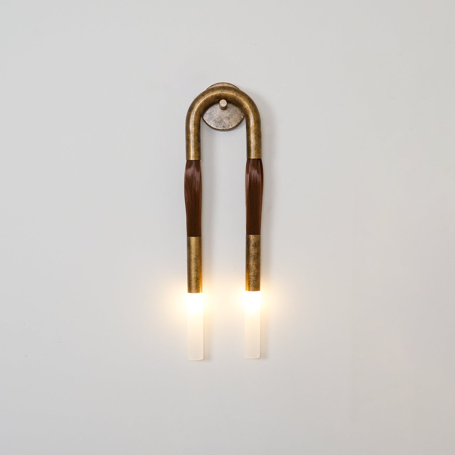 Lustra Applique Murale Verre Crin de Cheval Laiton - Neutralighting
