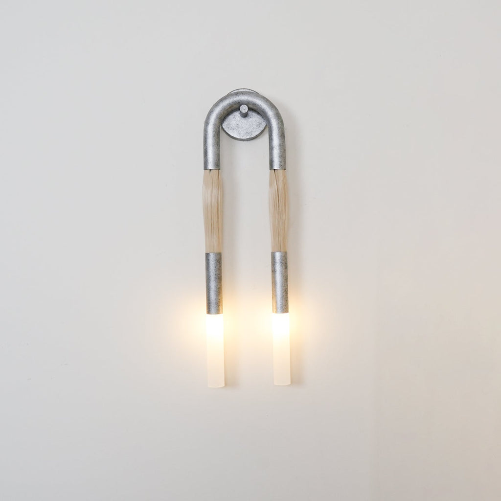 Lustra Applique Murale Verre Crin de Cheval Laiton - Neutralighting