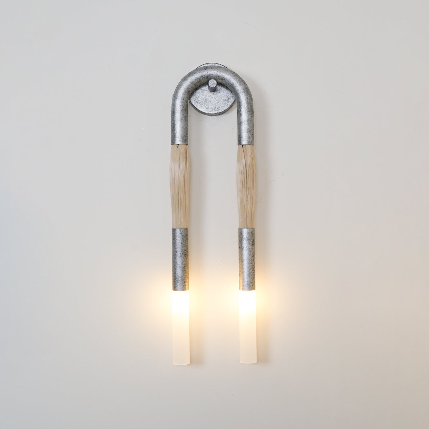 Lustra Applique Murale Verre Crin de Cheval Laiton - Neutralighting