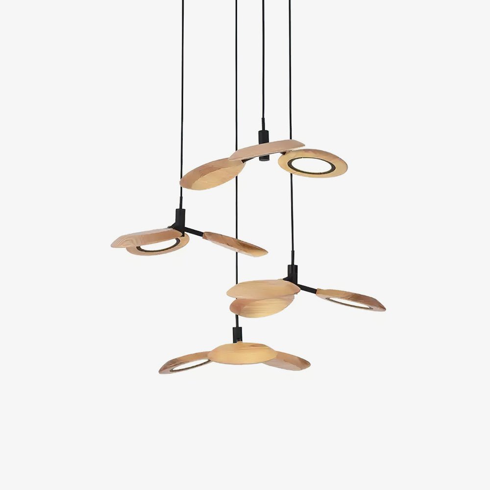 Alnoraris Étagé Bois Pendentif Lumière - Neutralighting