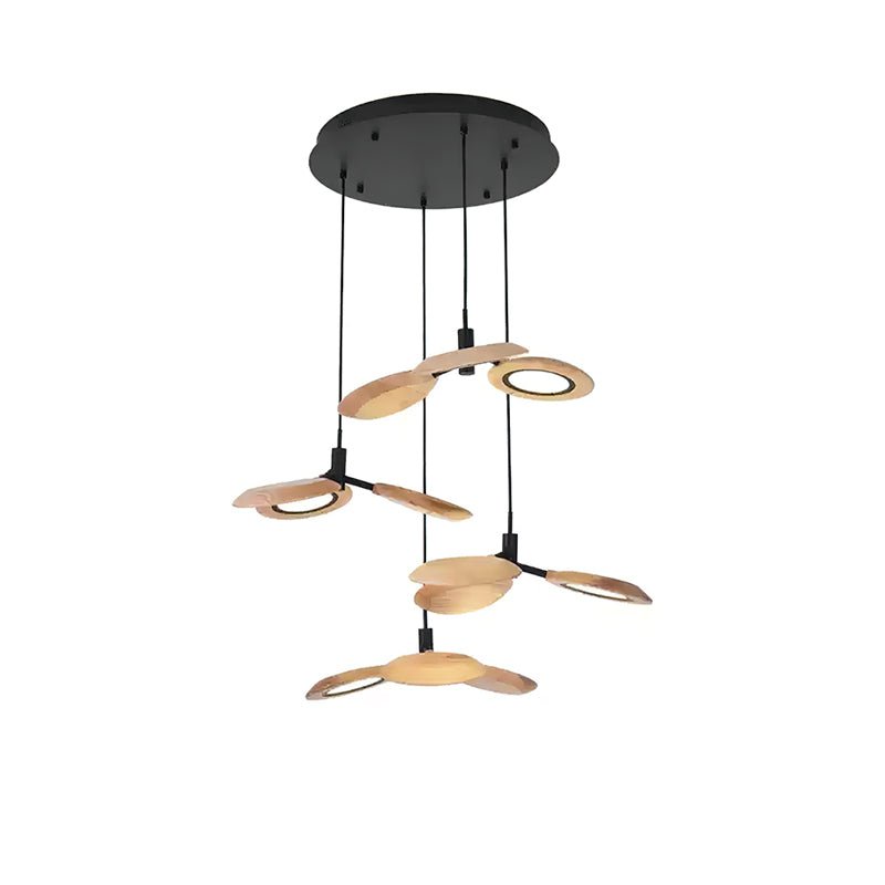 Alnoraris Étagé Bois Pendentif Lumière - Neutralighting
