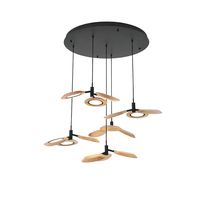 Alnoraris Étagé Bois Pendentif Lumière - Neutralighting