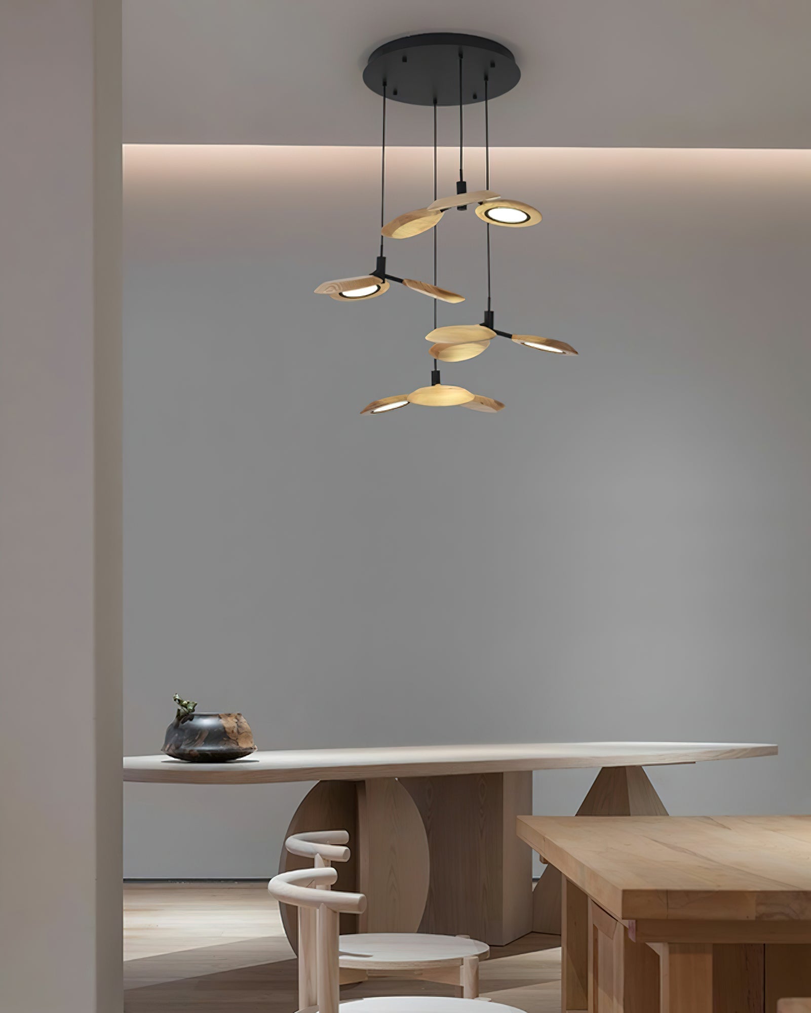 Alnoraris Étagé Bois Pendentif Lumière - Neutralighting