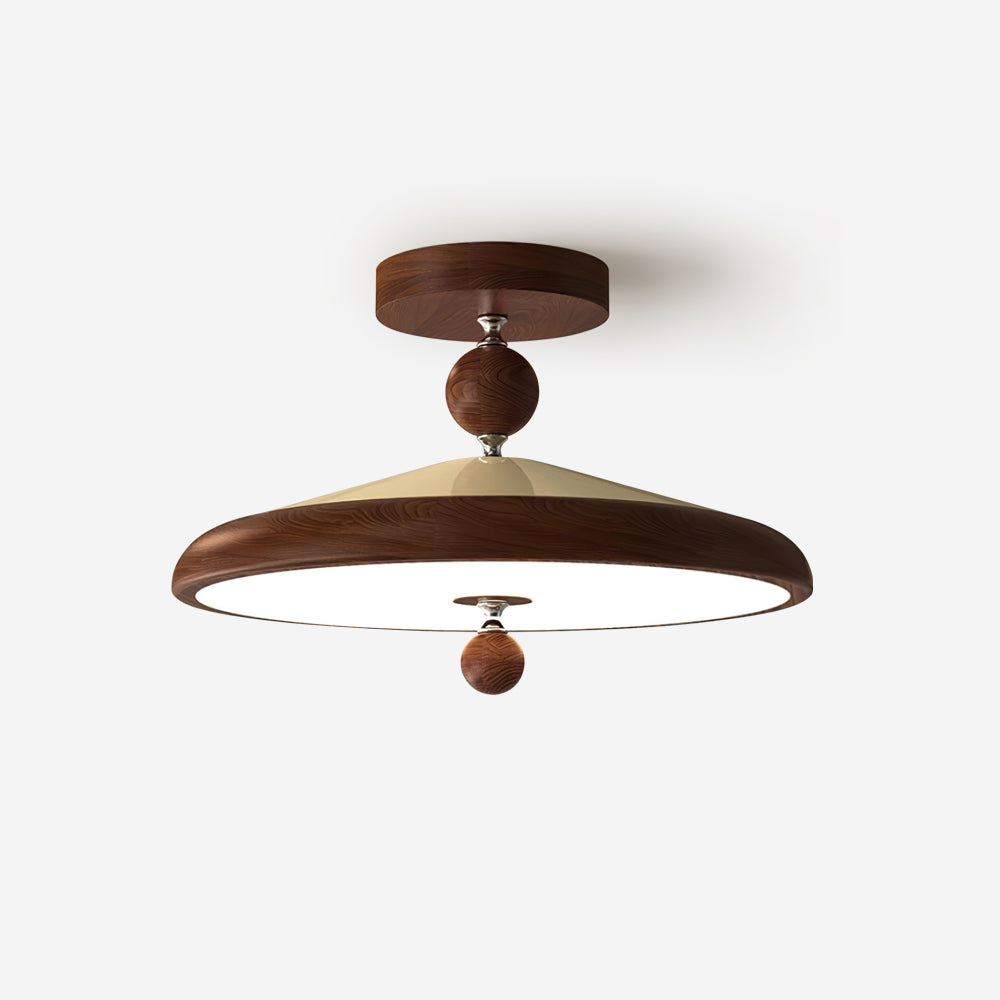 Belano Lampe Plafond Ronde Cadre en Bois - Neutralighting