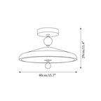 Belano Lampe Plafond Ronde Cadre en Bois - Neutralighting