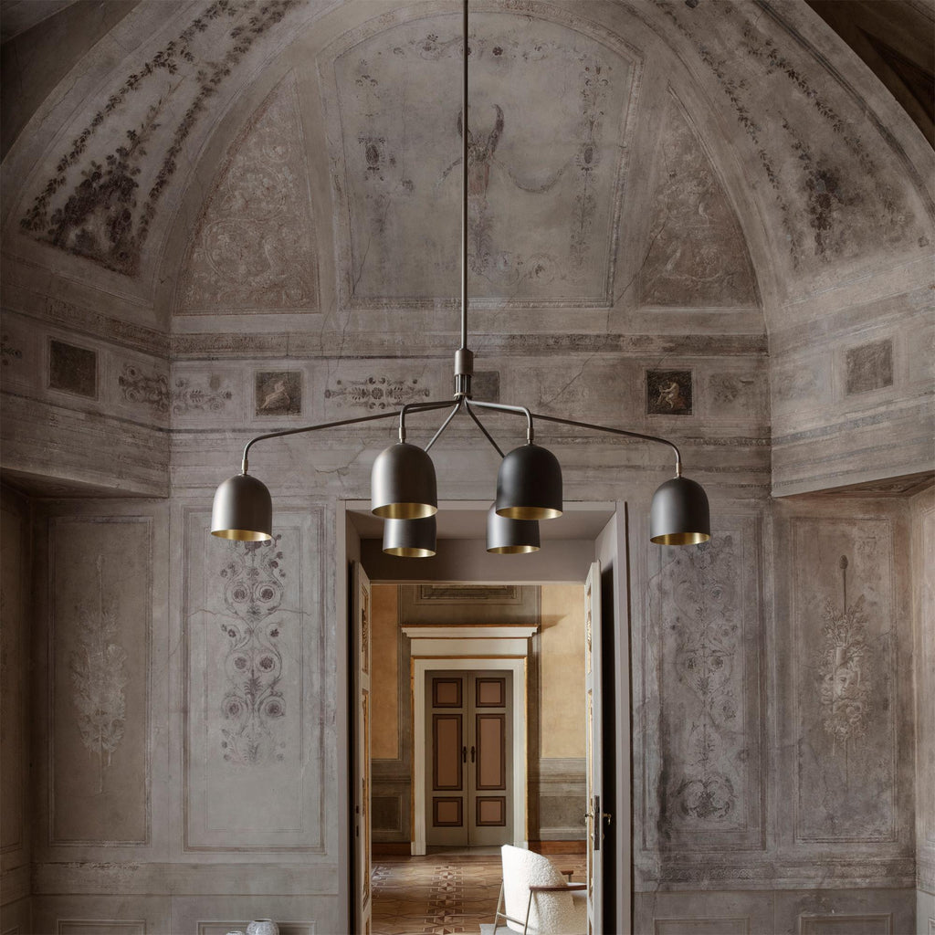 Lustra Chandelier Noir en Laiton Industriel - Neutralighting