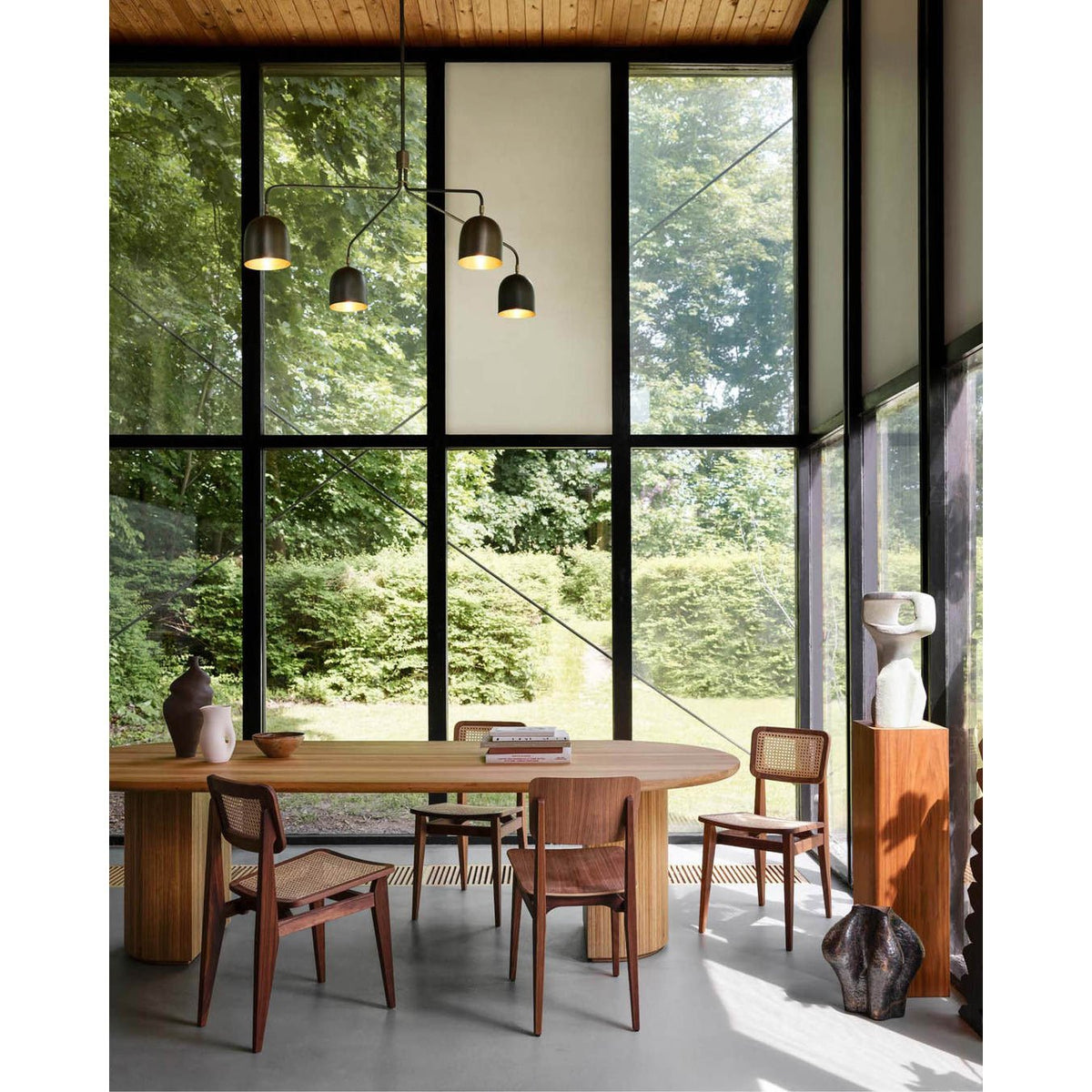 Lustra Chandelier Noir en Laiton Industriel - Neutralighting
