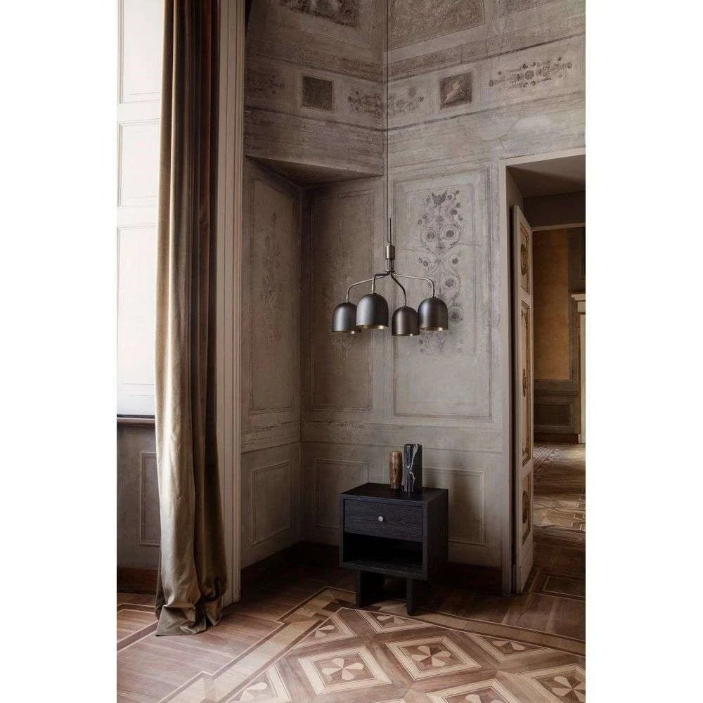 Lustra Chandelier Noir en Laiton Industriel - Neutralighting