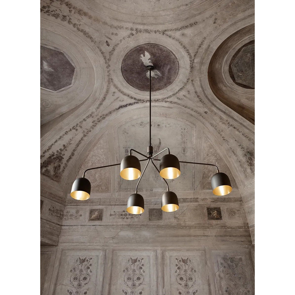 Lustra Chandelier Noir en Laiton Industriel - Neutralighting