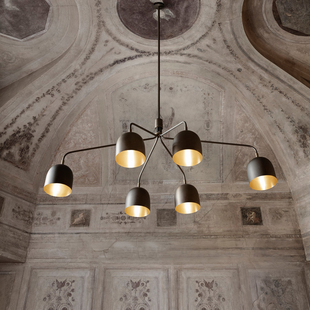 Lustra Chandelier Noir en Laiton Industriel - Neutralighting