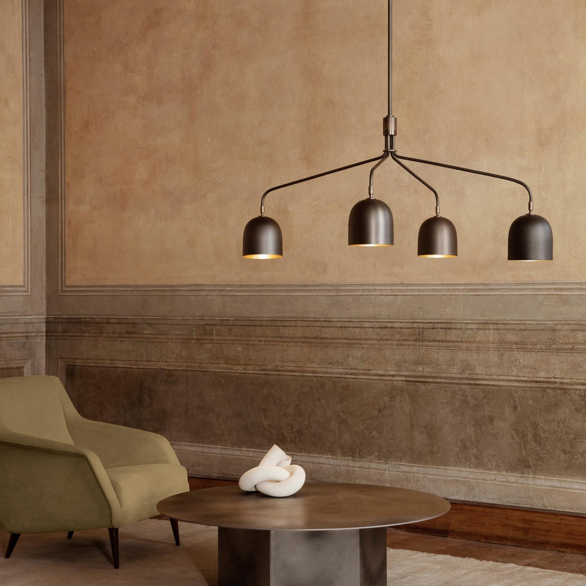 Lustra Chandelier Noir en Laiton Industriel - Neutralighting