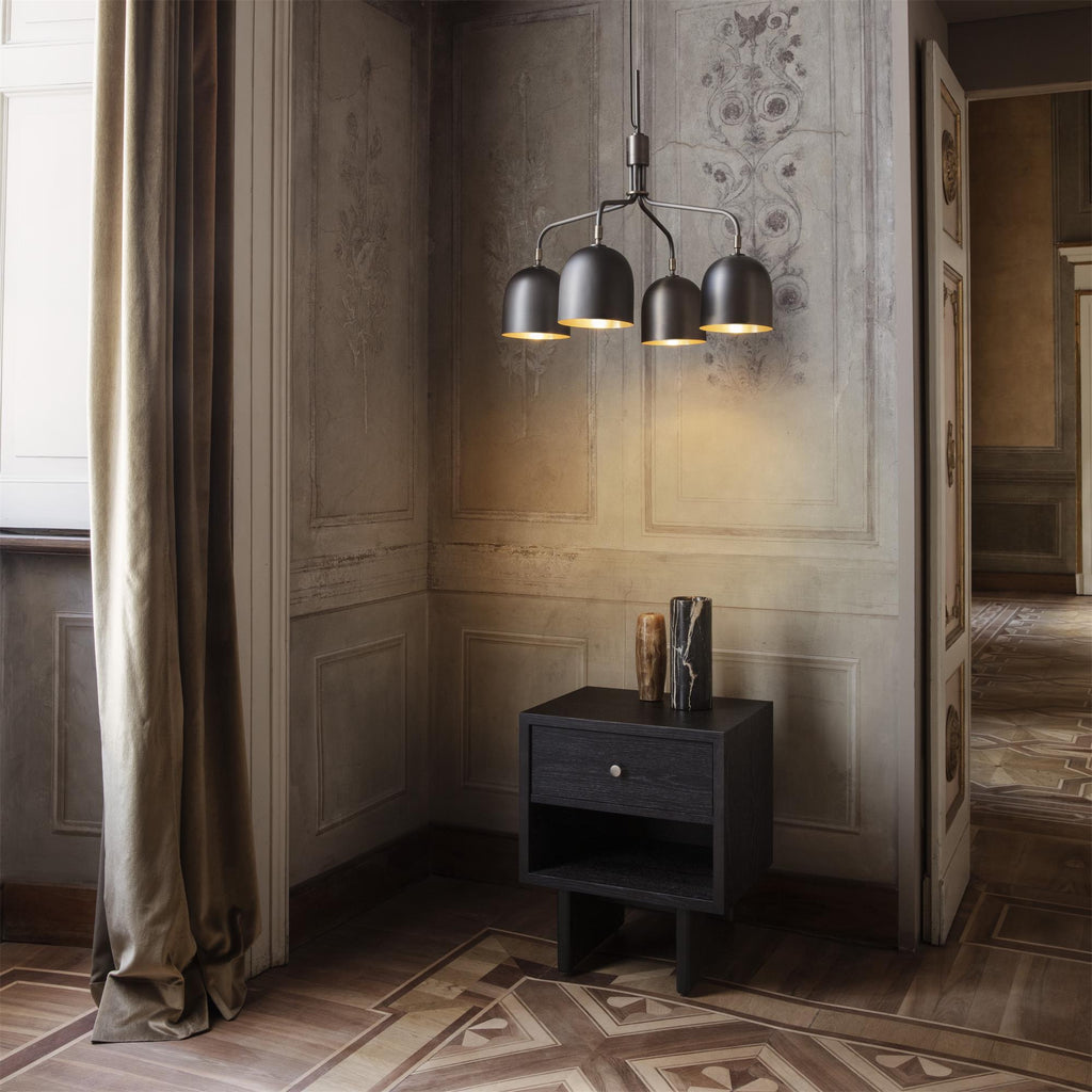 Lustra Chandelier Noir en Laiton Industriel - Neutralighting