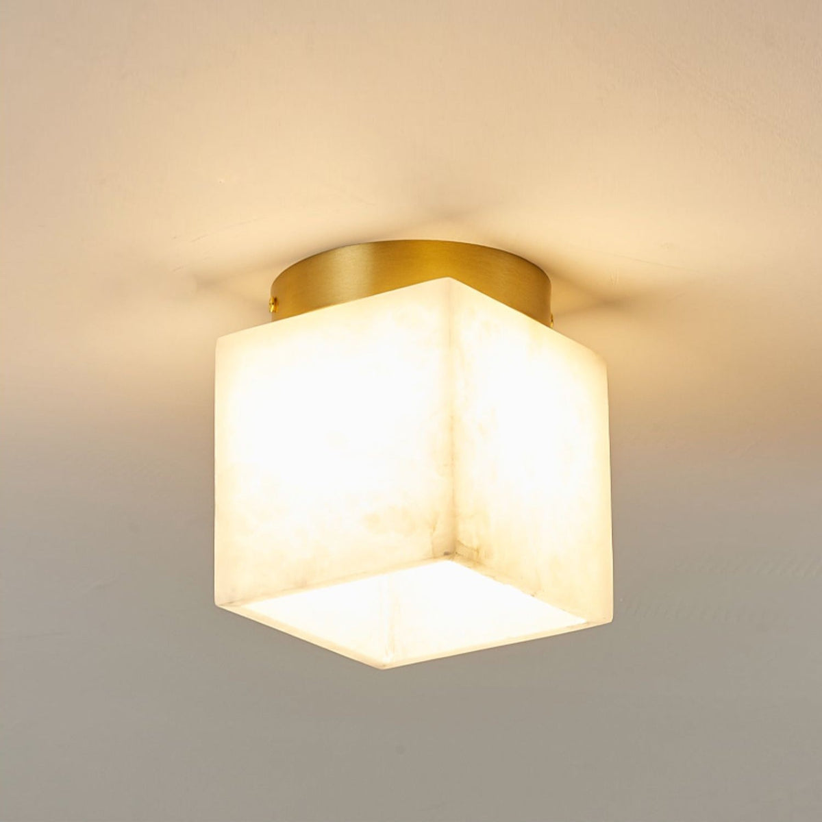 Usilia Lampe Plafonnier Laiton Albâtre Minimaliste Moderne - Neutralighting