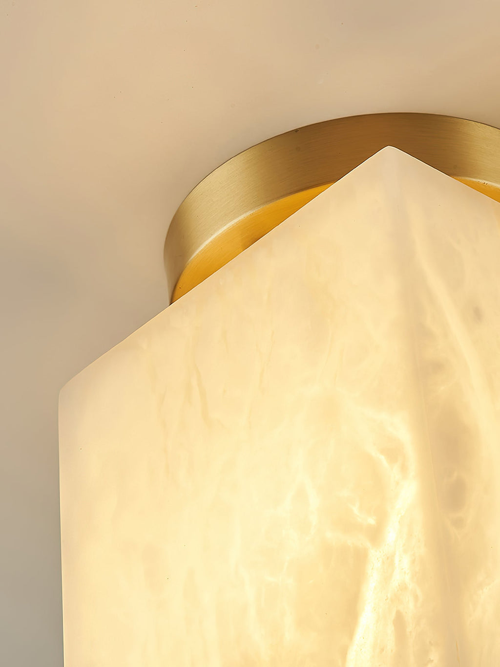 Usilia Lampe Plafonnier Laiton Albâtre Minimaliste Moderne - Neutralighting