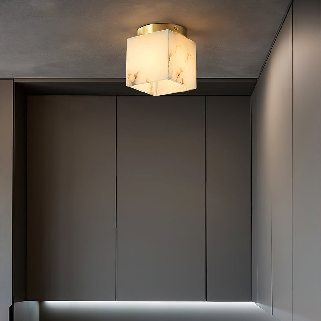 Usilia Lampe Plafonnier Laiton Albâtre Minimaliste Moderne - Neutralighting