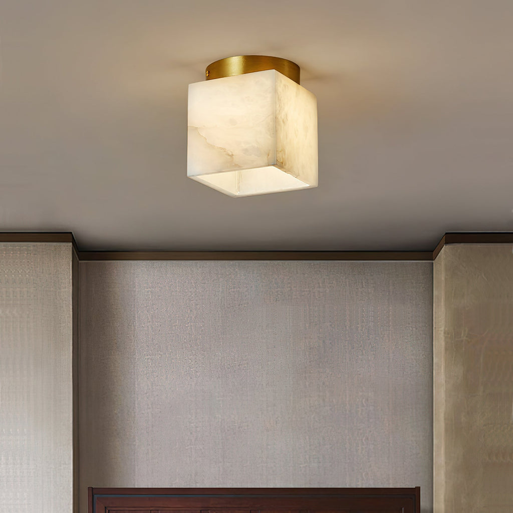 Usilia Lampe Plafonnier Laiton Albâtre Minimaliste Moderne - Neutralighting