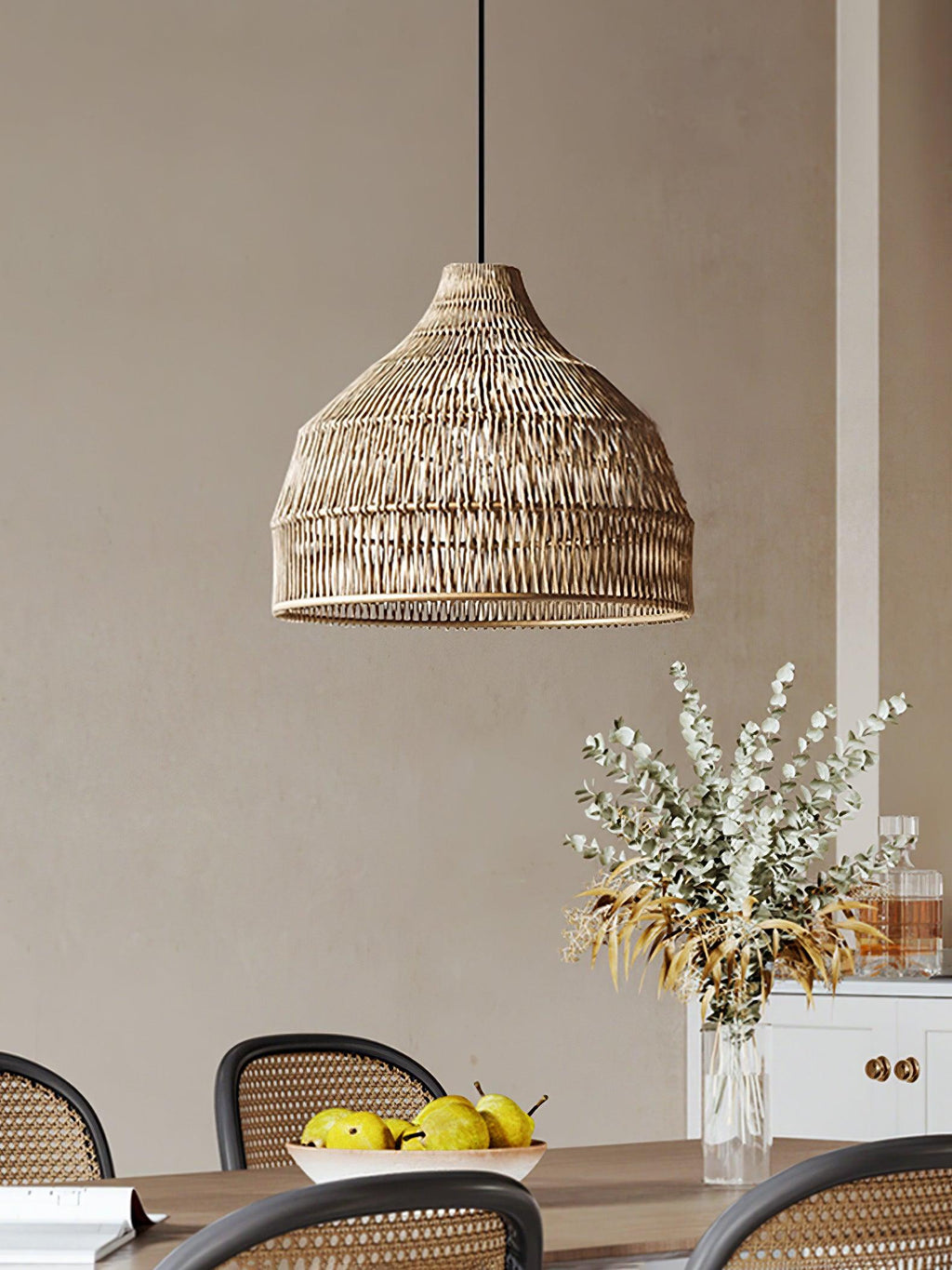 Wickora Lampe Pendante Rétro en Osier - Neutralighting