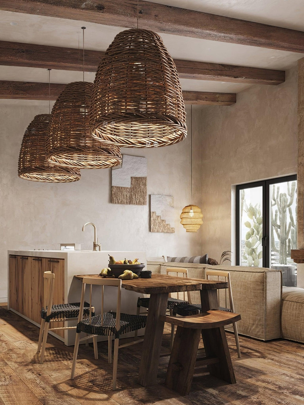 Wickora Lampe Pendante Rétro en Osier - Neutralighting