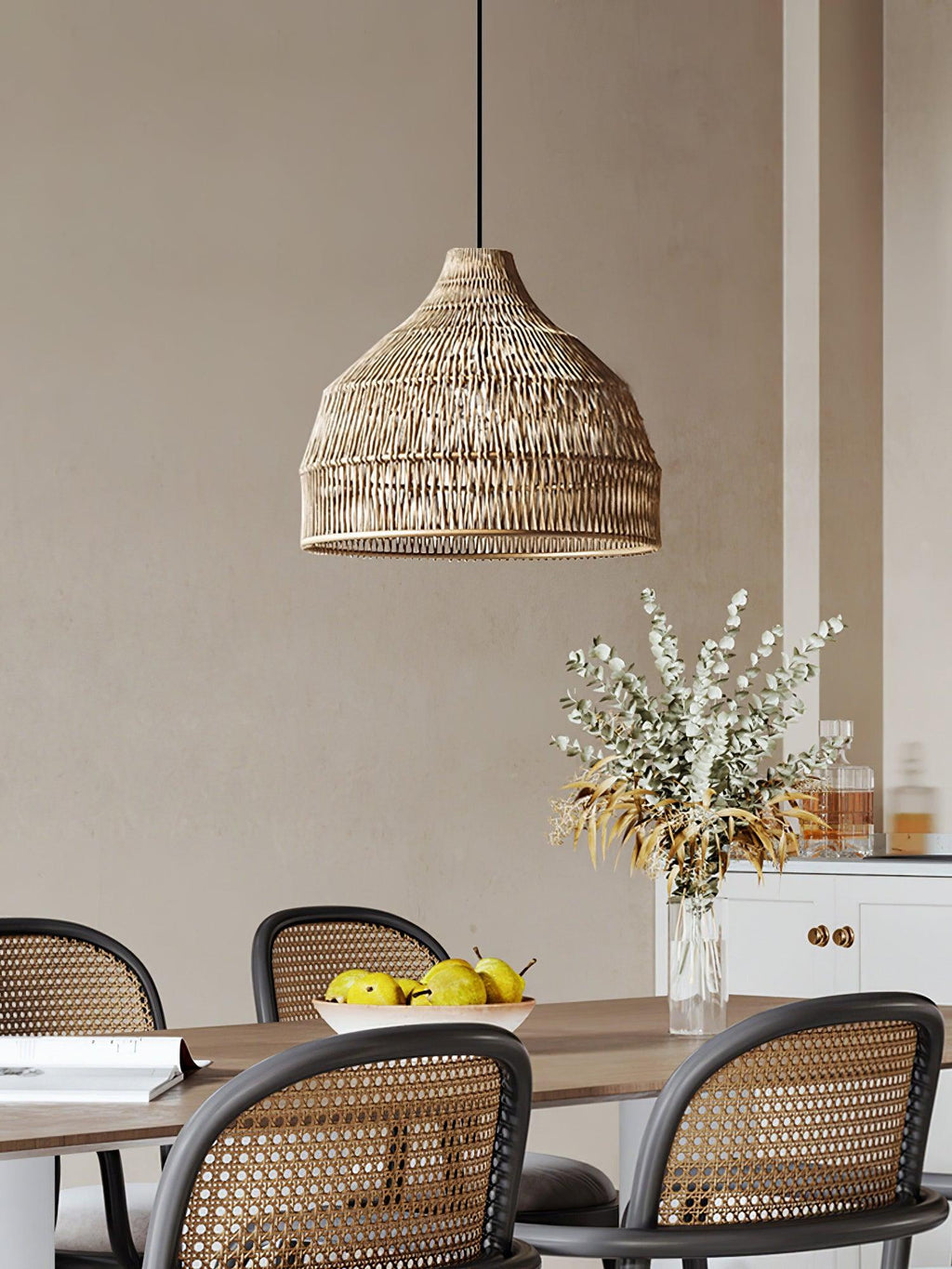 Wickora Lampe Pendante Rétro en Osier - Neutralighting