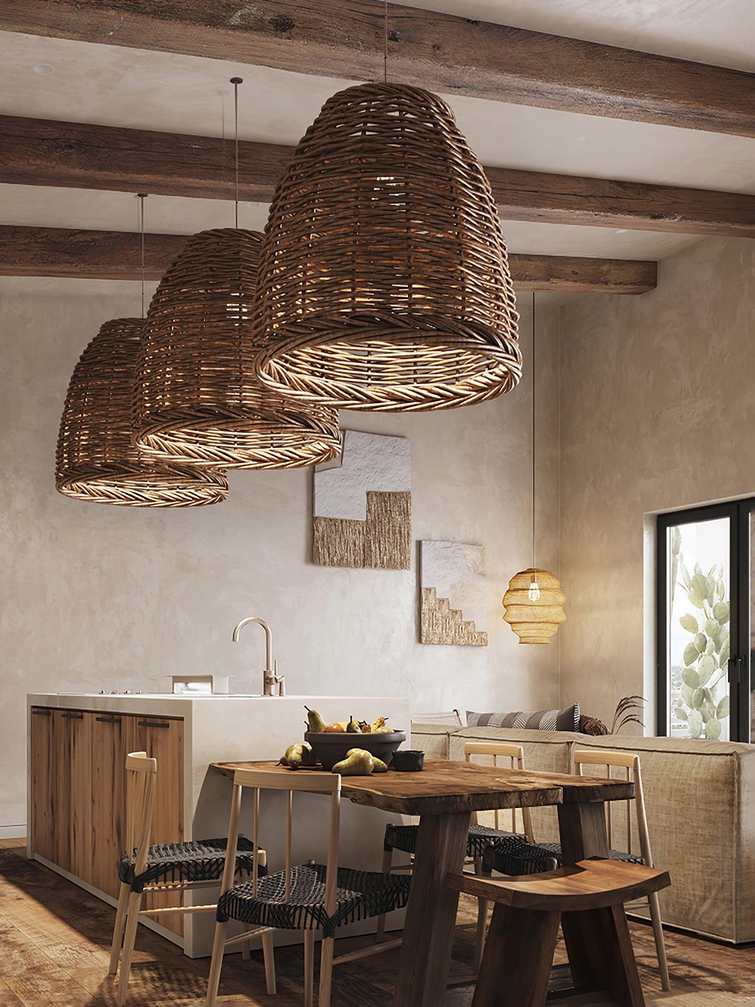 Wickora Lampe Pendante Rétro en Osier - Neutralighting